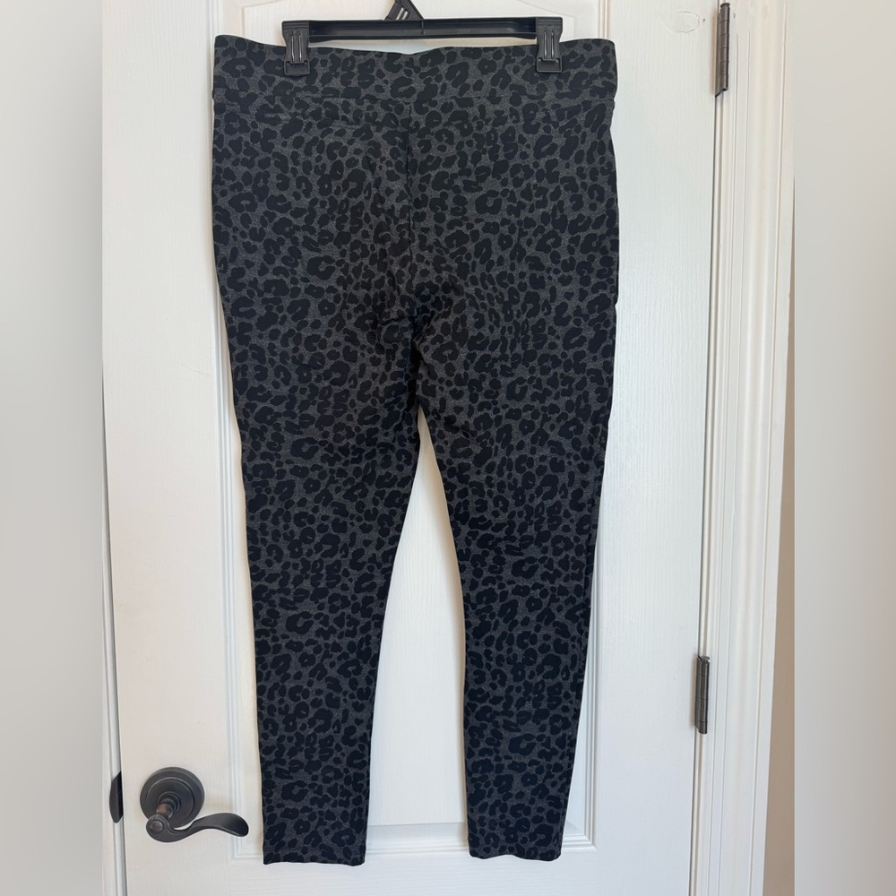 Loft Black Leopard Print Leggings